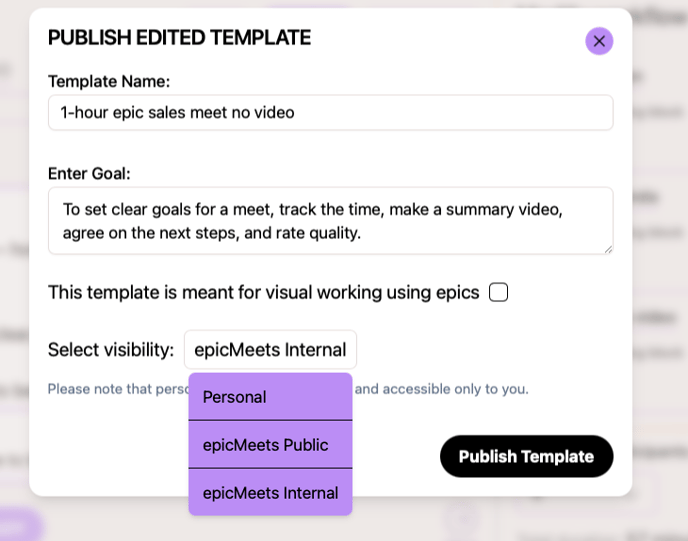 publish options
